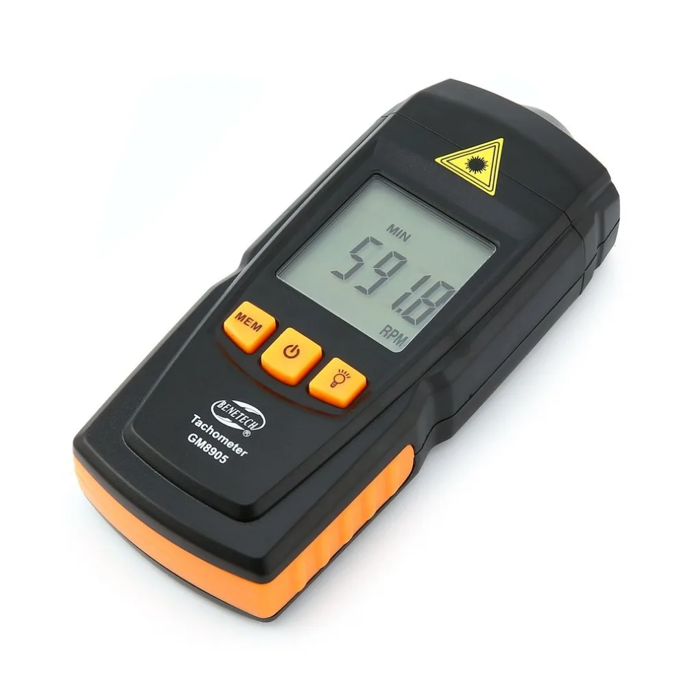 BENETECH GM8905 цифровой лазерный тахометр с ЖК-подсветкой Бесконтактный измеритель