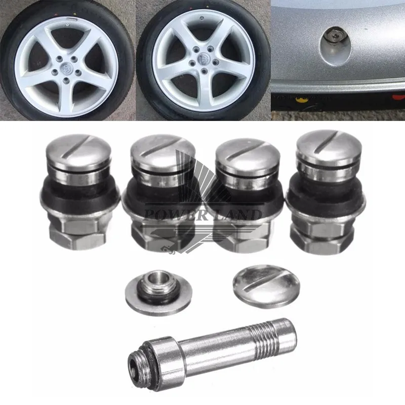 Tapas de tubo de válvula de neumático de rueda de aire, vástago de válvula de Metal cromado de rueda, Invisible, para motocicleta, coche y camión, 4 Uds.
