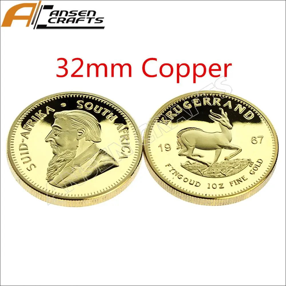 1967 Золотая монета Krugerrand 1 oz D32mm - Цвет: 1967
