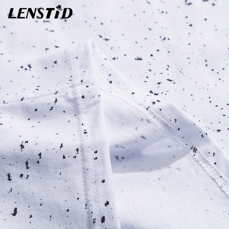 LENSTID 2019 Мужская футболка в стиле хип хоп Футболка с принтом граффити и чернилами