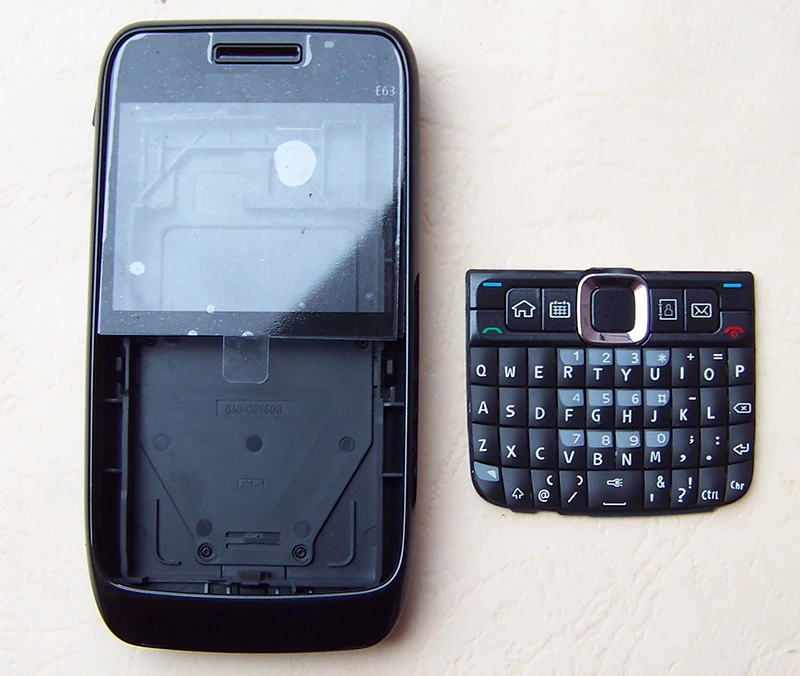 Белый черный чехол с полной крышкой корпуса клавиатуры для Nokia E63 отверткой