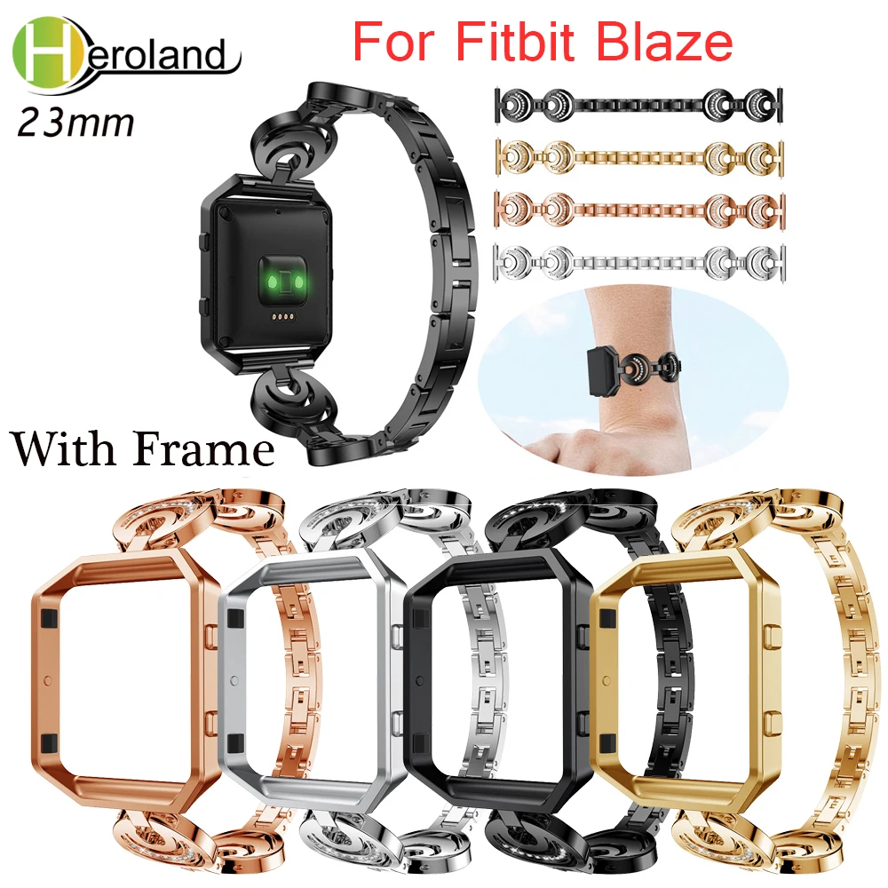 Ремешок для часов из нержавеющей стали Fitbit Blaze умный сменный Браслет браслет с