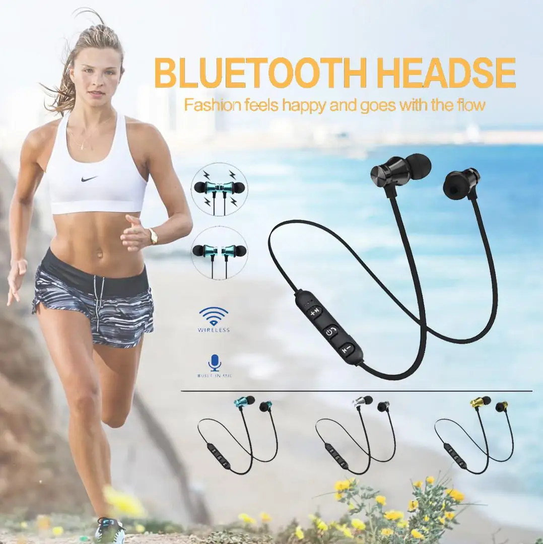 Беспроводные Bluetooth наушники, музыкальная гарнитура, спортивные наушники для телефона, наушники с микрофоном