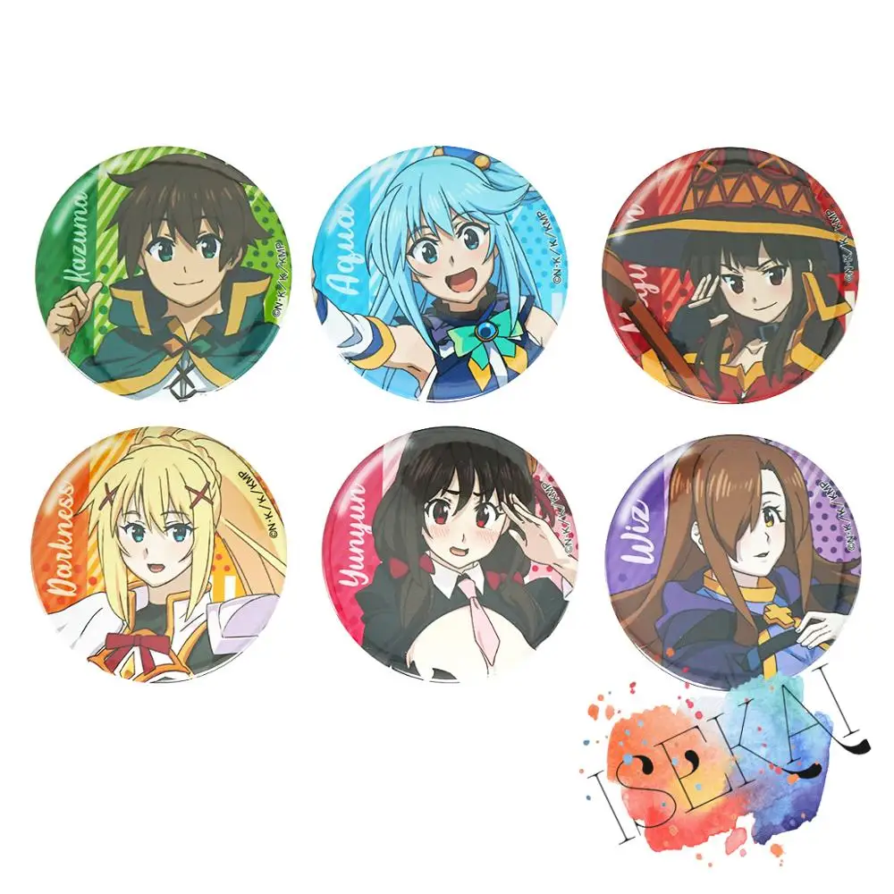 Значок Божьего благословения KonoSuba аниме этот замечательный мир металлический