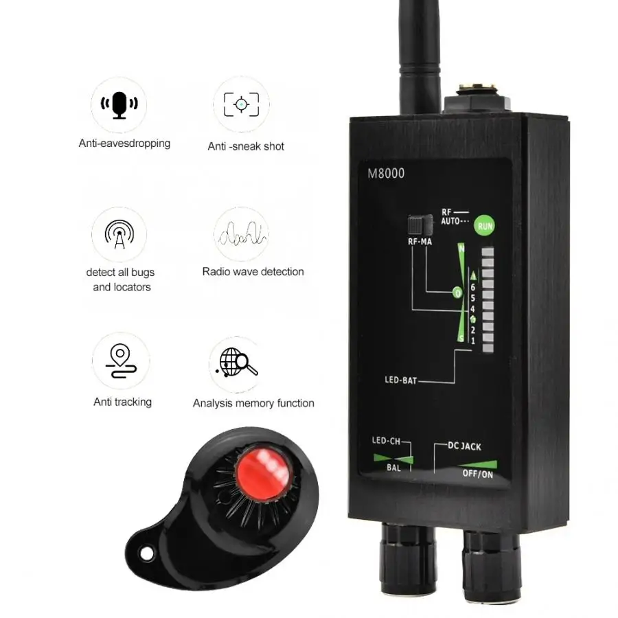 Детектор камеры GPS 1 МГц 12 ГГц Анти Шпион GSM RF детектор сигнала M8000 автоматический
