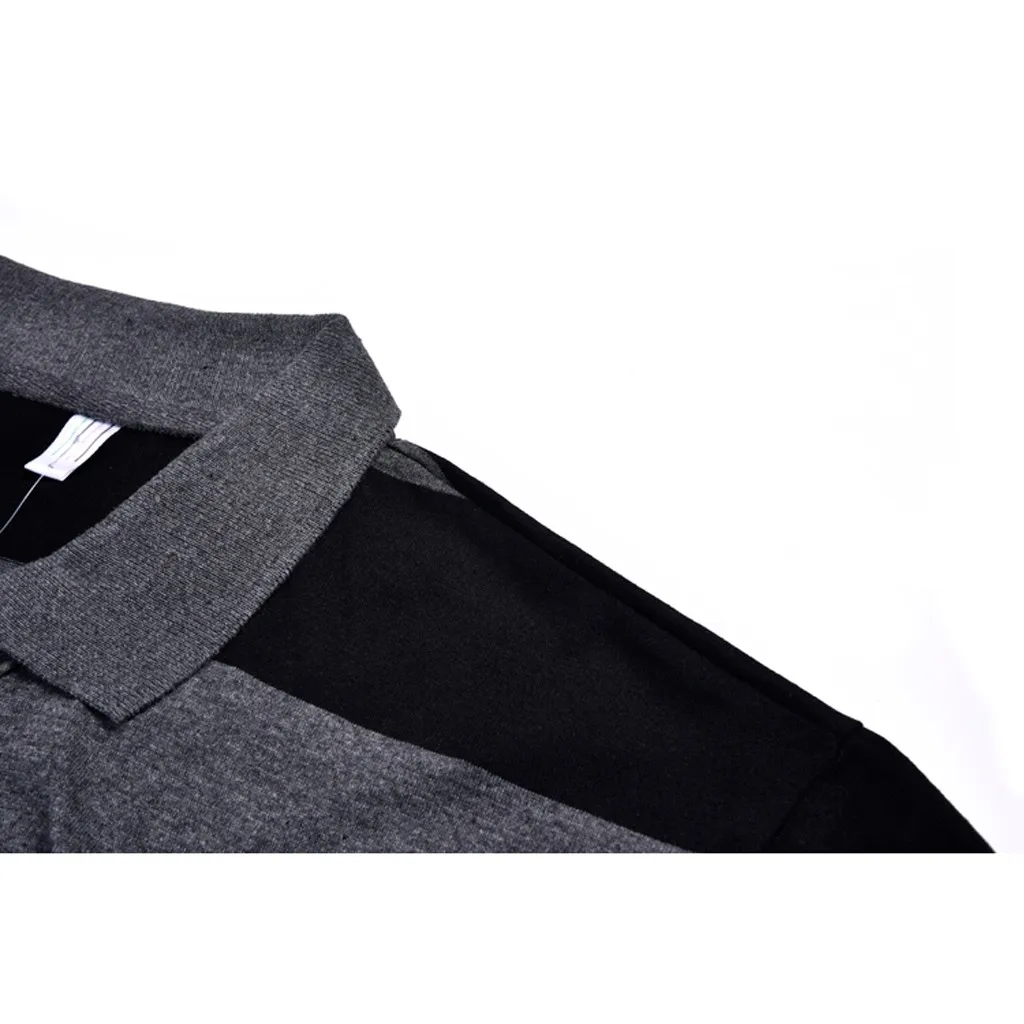 Мужская Повседневная футболка летняя приталенная рубашка с отложным воротником