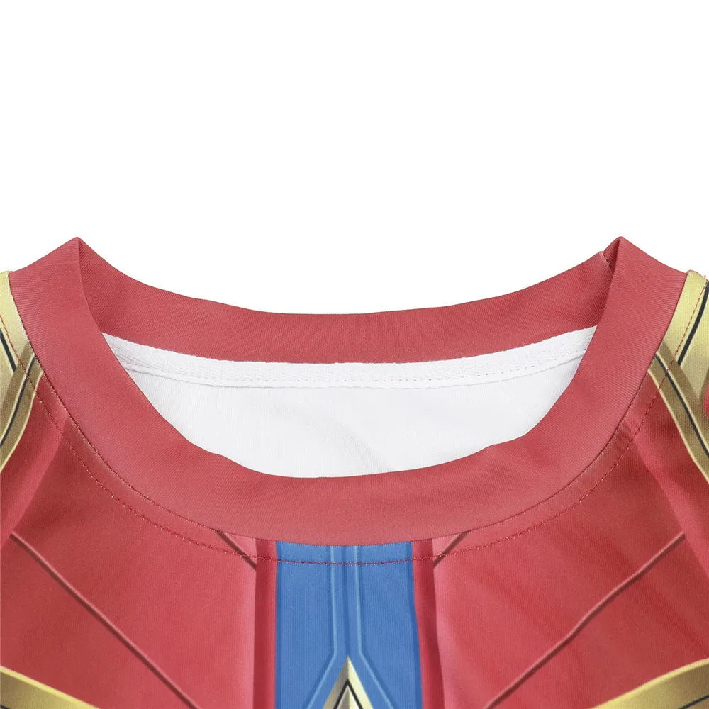 Косплей мужской женский свитер капитан Марвел костюмы Carol Danvers Ms Marvel 3D куртка с