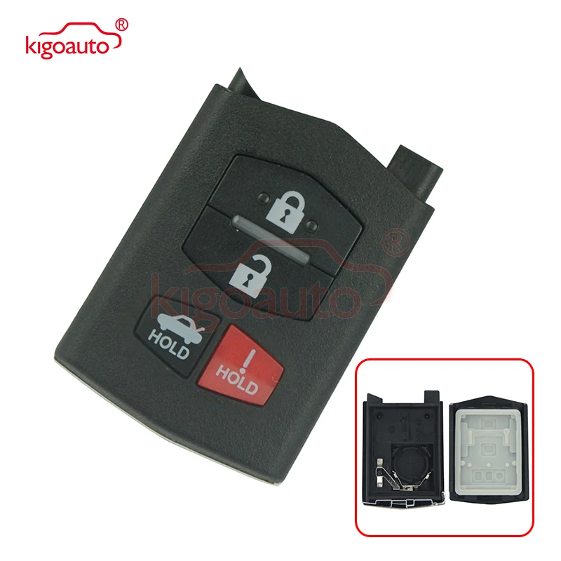 

Kigoauto BGBX1T478SKE12501 Remote key part shell 4 button for Mazda 3 6 2005 2006 2007 2008 2009 2010 2011 2012
