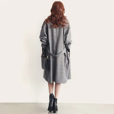 Осеннее Новое Брендовое модное женское классическое двубортное пальто-Тренч