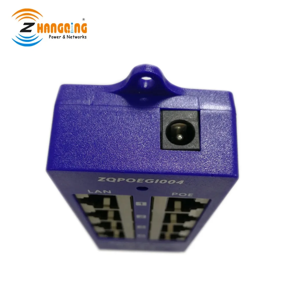Гигабитный 4 портовый Пассивный PoE мощность по Ethernet инжектор с 24 в 60 Вт источник