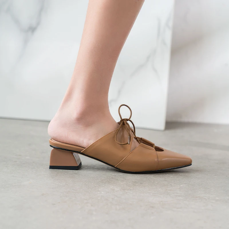 Женские тапочки элегантные туфли без задника Повседневная Удобная Обувь на