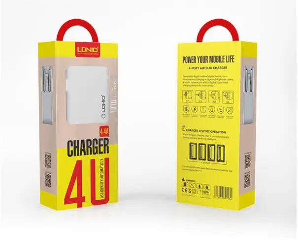 Горячая Распродажа LDNIO A4403 5V 4.4A 4-Порты и разъёмы универсальное USB Сетевое зарядное Зарядное устройство адаптер USB настенное зарядное устройство для смартфон планшеты Зарядное устройство для iPhone х huawei