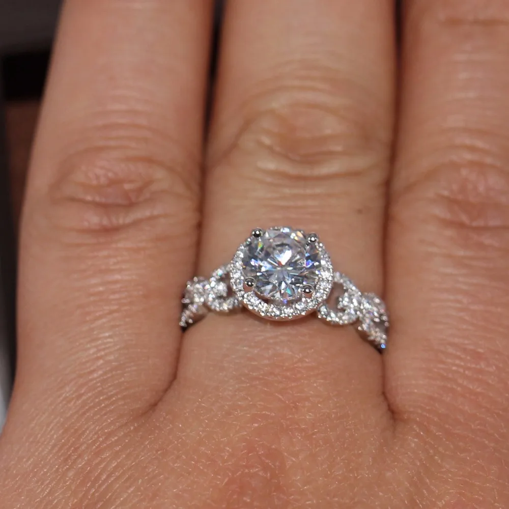 Женское кольцо из белого золота с фианитом 10 карат|wedding band|white goldwedding band ring |
