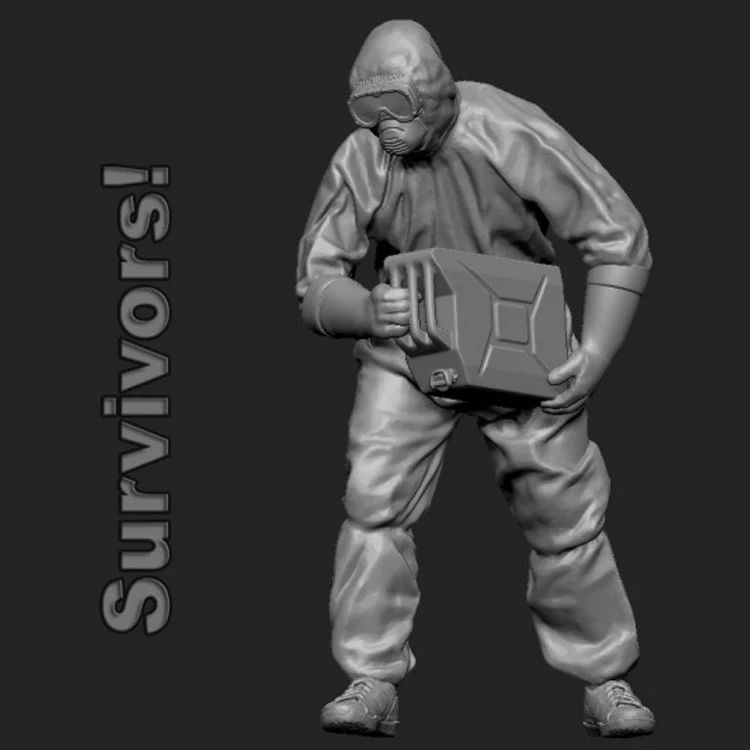 1/35 костюм для выживания в радиации модель солдатика из смолы GK биохимическая