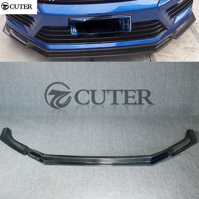 Карбоновый автомобильный передний бампер спойлер для Scirocco R KT стиль автомобильный комплект кузова 15-UP