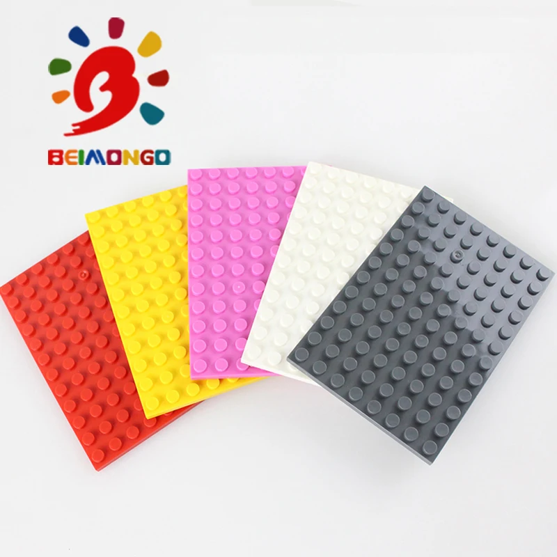 Бесплатная доставка! BEIMONGO блоки пластина 8x12 строительные 10 шт. обучающие и