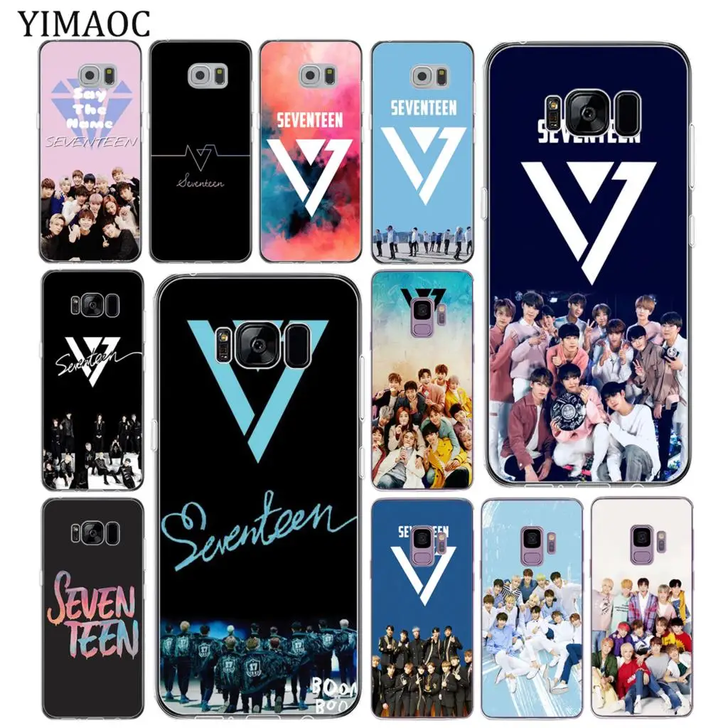 Мягкий силиконовый чехол YIMAOC Seventeen 17 Kpop для Samsung Galaxy S10 S9 S8 Note 10 Plus S7 Edge S10e|Бамперы| |