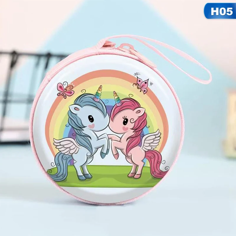 H05 Новинка, Женская мини-сумка Kawaii, мультяшный единорог, кошелек для монет, милый детский кошелек для девочек, органайзер для наушников, коробка, сумки, рождественский подарок - Цвет: H05