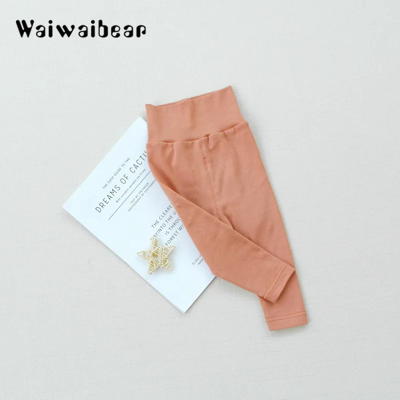 Waiwaibear/Новые осенне-зимние штаны для малышей плотные новорожденных мальчиков и