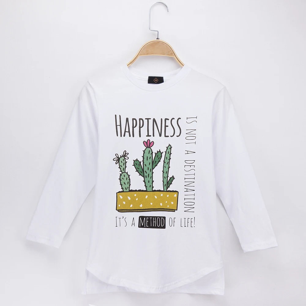 

2019 New Children Clothing Kids T-shirt Opuntia Stricta 100% Cotton Long Sleeves T Shirts Girls Clothes Tops Boy Tshirt Camiseta