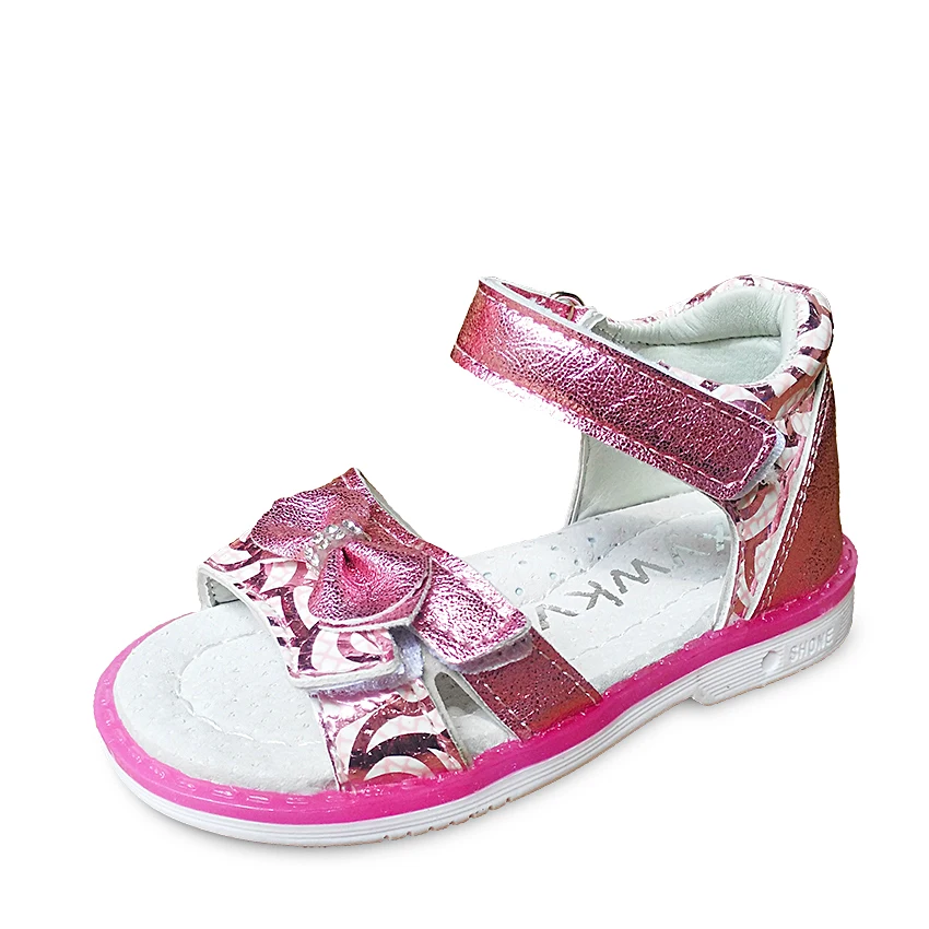 

fashion 1pair bow-knot Children Sandals Orthopedic girl PU Leather ,Super Quality Kids Summer Shoes
