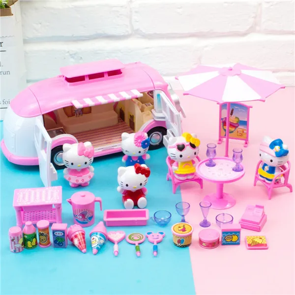 Дети моделирование Campervan мороженое грузовик Пикник автомобиль Комплект кухонных