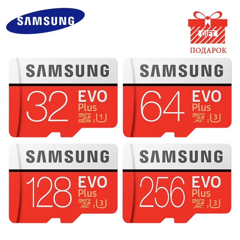 Карта Microsd SAMSUNG (256g 128 Гб 64 ГБ 32 оперативной памяти 16 встроенной 8 100 МБ/с.. Класс 10 U3 UX
