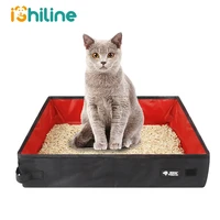 folding travel pet cat litter box dog toilet tray folding cat litter bedpan waterproof outdoor foldable cat litter box