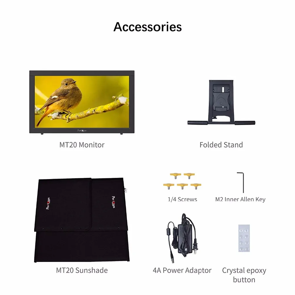 PortKeys MT20 19 5 &quotHDMI/3G SDI FHD Разрешение трансляция портативный монитор с откидной