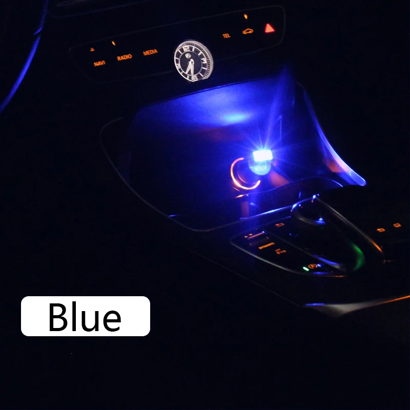 2 шт Универсальный Автомобильный Стайлинг глубокий синий светодиодный USB