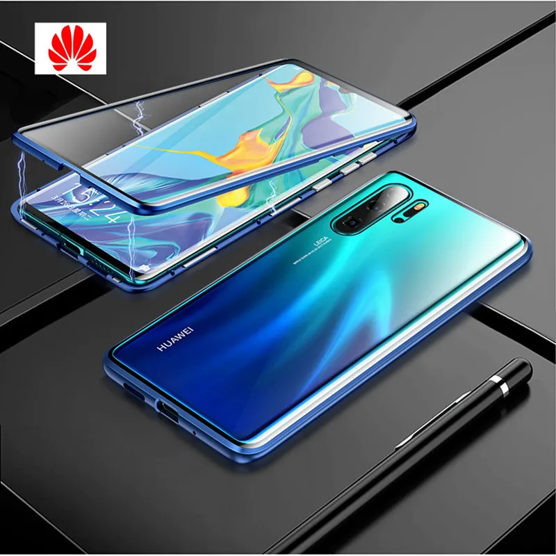 Роскошный защитный Магнитный чехол для всего тела huawei P30 Pro P20 mate 20 360 закаленное