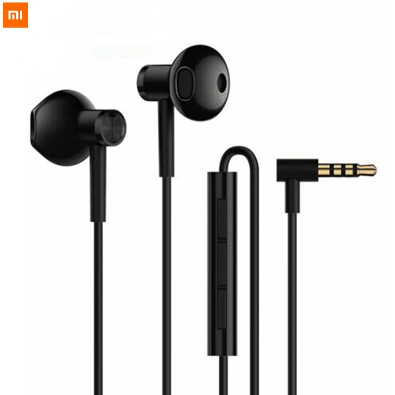 Xiaomi mi двойной блок половина наушники-вкладыши hones 3,5 мм провода управления Наушники для хiaomi для mi A1 красный mi 5 Plus смартфон