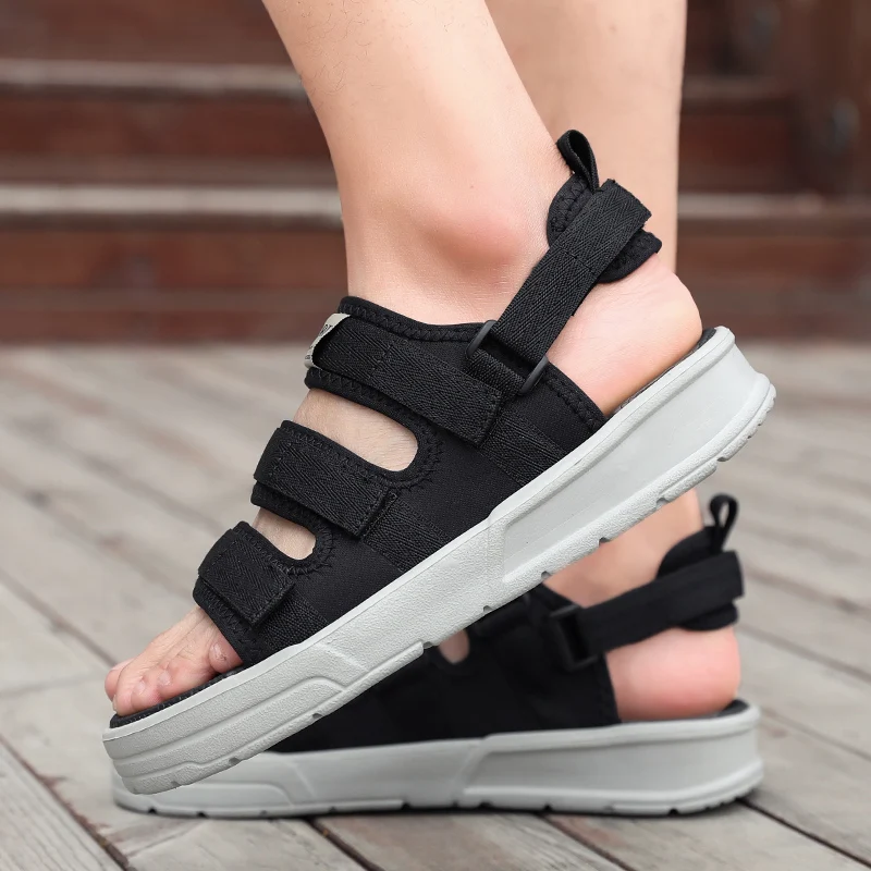 Fashion Men Sandals Black Mens Summer Light Casual Beach Slippers Luxury Male Shoes Designers | Обувь