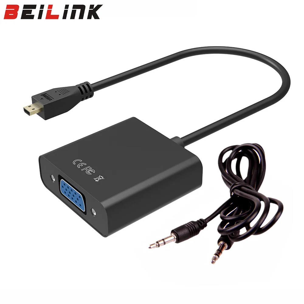 Кабель адаптер Micro HDMI VGA для видеоконвертера ЖК телевизора монитора ПК телефона