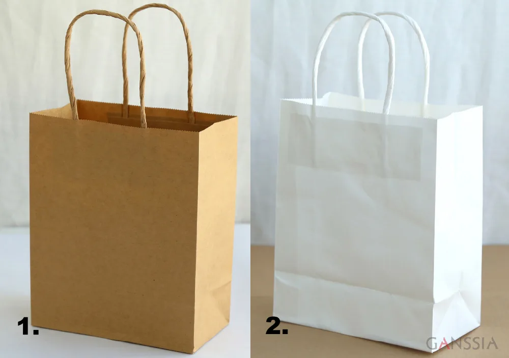 

(NO BROWN COLOR)18x15x8cm & 21x13x8cm Kraft bags Small size Paper tea bag Kraft custom packing Christams bags (SS-472-1)