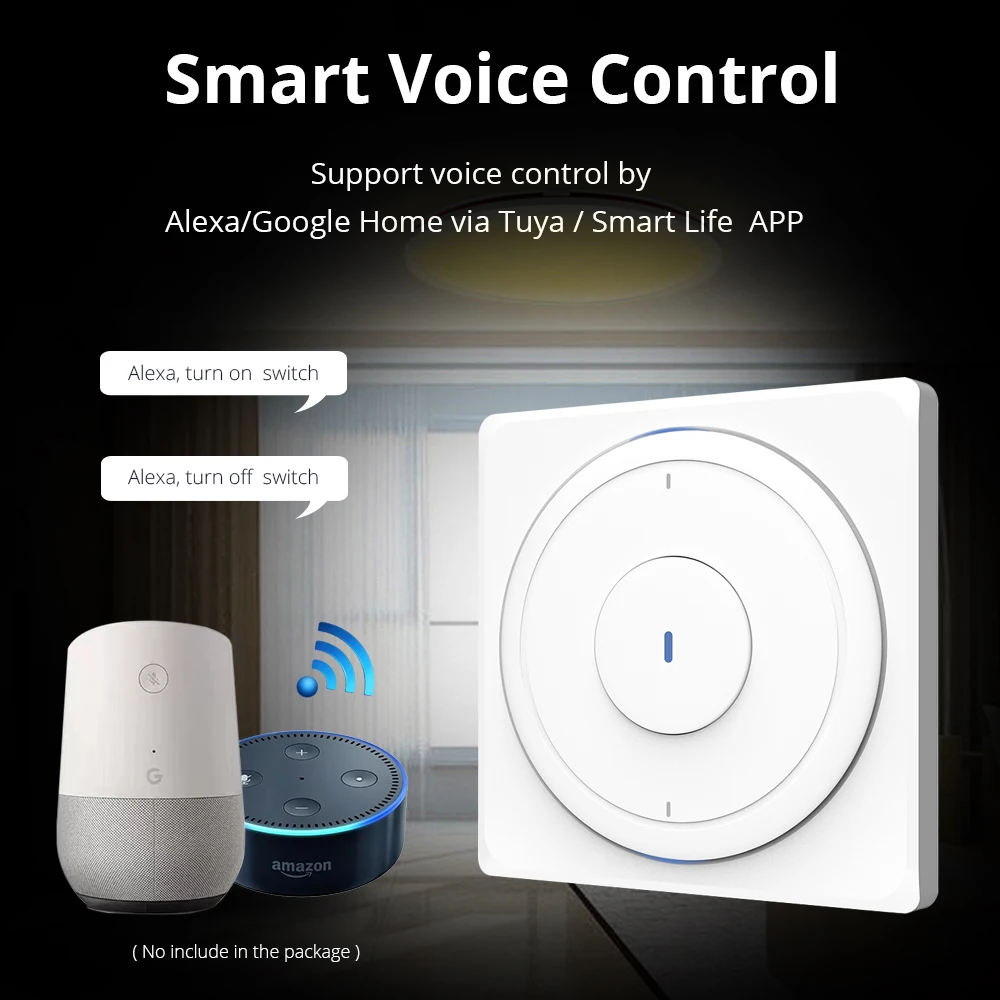 Zemismart EU WiFi настенный светильник, переключатель Alexa Google Home, умный контроль жизни, одна банда, две банды, три банды, физические переключатели