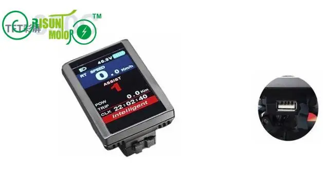 Цветной экран 36В 48В ЖК дисплей для электрического велосипеда Ebike USB порт 8FUN BAFANG