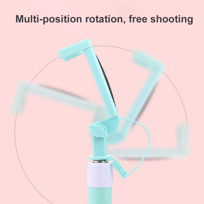 Универсальная мини селфи Палка с кнопкой проводной силиконовый монопод ручкой