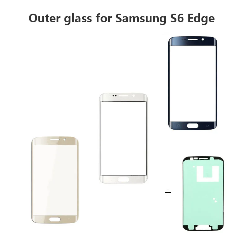 Переднее внешнее стекло крышка объектива Замена для Samsung Galaxy S6 S7 Edge G925 G935 G935F G935FD