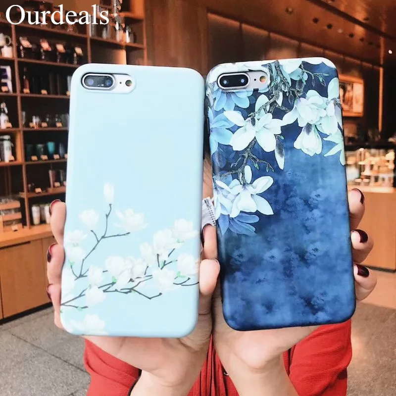 Ourdeals простой Летний чехол для телефона гардения iphone XS MAX XR 7 8 6 6s plus свежие