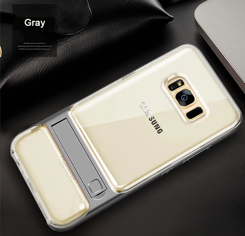 ITEUU PC TPU чехол с подставкой для samsung Galaxy S8 S8 Plus чехол s Мягкий противоударный чехол для samsung S8 S8Plus