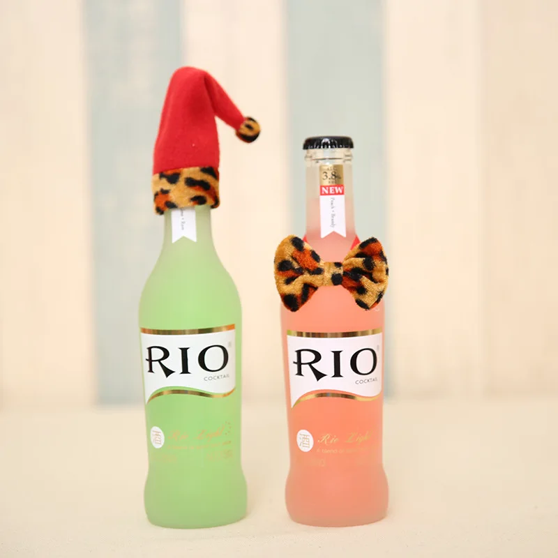 2 шт./лот рождественские шляпы леопардовый галстук-бабочка красное вино