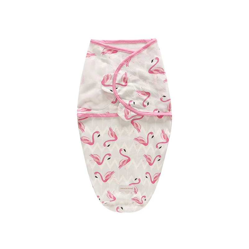flamingo no hat Herbabe пеленка для малышей с шапкой, хлопковые тонкие спальные мешки для новорожденных, спальные мешки для лета, Детские пеленальные одеяла - Цвет: flamingo no hat