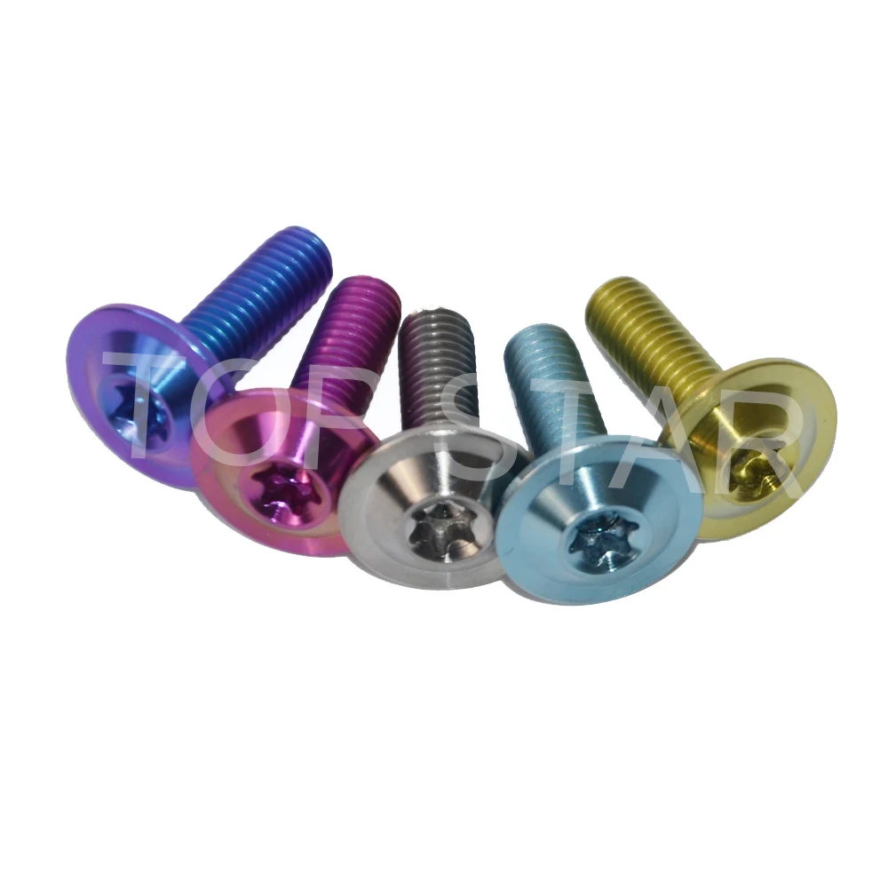 Винты M6 x 20 (многоцветные) из чистого титанового сплава винты с головкой зонтика