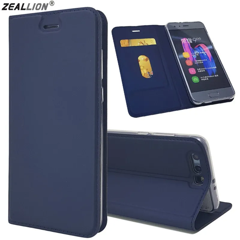 Кожаный чехол книжка ZEALLION для Huawei Honor 6A 6X 8 9 V9 10 V10 Y5 Y6 Y9 2018 Enjoy 6 7|Чехлы-портмоне| |