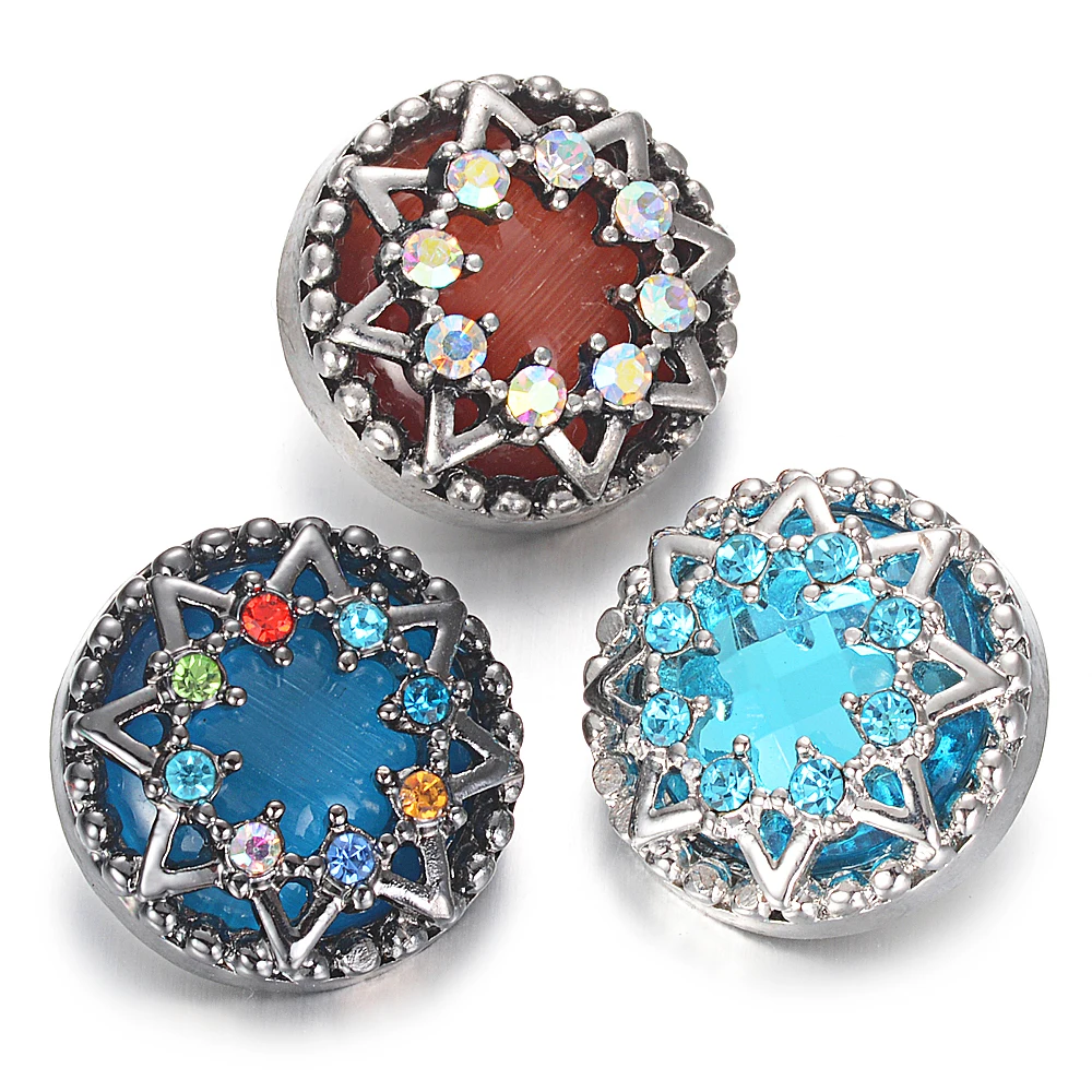 

Ginger Snaps Charm Jewelry High Quality 18mm Metal Snap Buttons DIY Charms Button for Snap Bracelet Jewerly Gift VN-2044