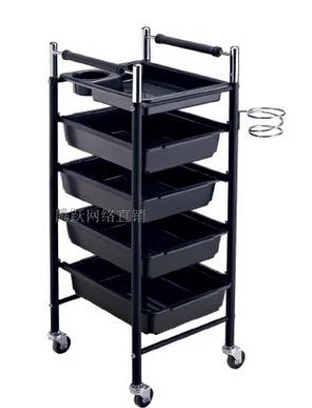

Beauty tools. Hair salon. Hot dye hair, cart