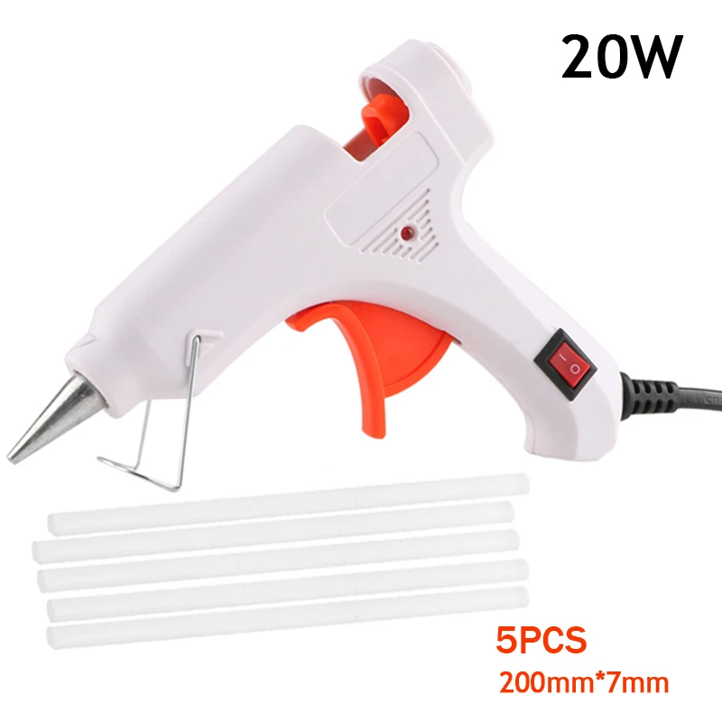 20W 5pcs glue stick Vastar 20 Вт 30 Вт 80 Вт 105 Вт термоплавкий клеевой пистолет промышленные мини-пистолеты термо Электрический термотемпературный инструмент - Цвет: 20W 5pcs glue stick