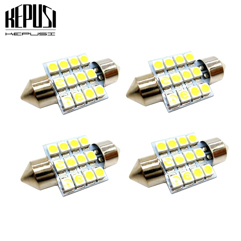 

4x 31mm C5W Festoon LED Car Light Auto Dome Interior Map Lights Bulb Lamp For DC 12V White Car Styling