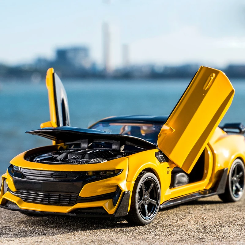 KIDAMI 1:32 Mini Auto Camaro G65 SUV Pull Back Diecast car Model series со звуковым светильник подарок на день
